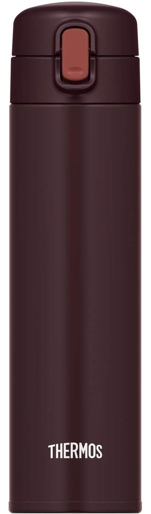 Termoska na vodu, vakuově izolovaná brčková láhev 450ml, hnědá, pro chladicí skladování BW FJM-450