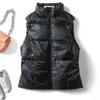 Women's White Duck Down Cocoon Vest - Winter Casual & Slimming Cape