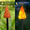 1/2pcs Solar LED Flame Lights Flickering Flame Garden Lamps Outdoor Decor In Gardens Lawns Courtyards Landscaping Lawn Light
