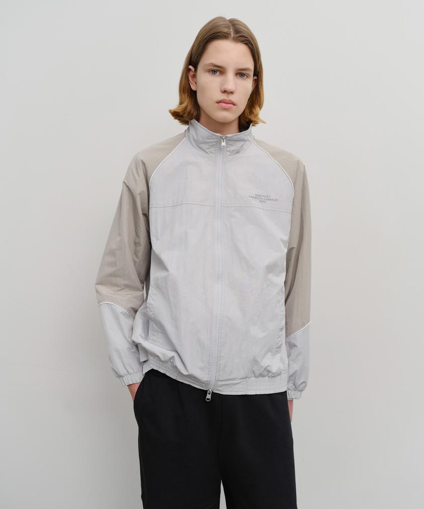 Marith + Franois Girbaud Color-Block Highneck Windbreaker Light Gray