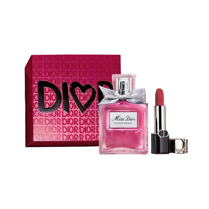 

DIOR Perfume Two-piece set: Huayang Women s Eau de Toilette 30ml + Blue Gold Lipstick #720 3.5g чёрный