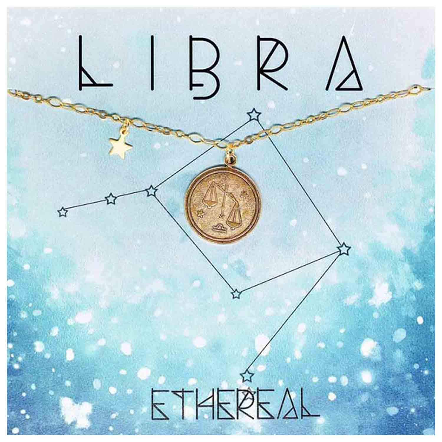 Amano Studio Zodiac Medallion - Libra (Aquarius) Necklace Jewelry - Gift