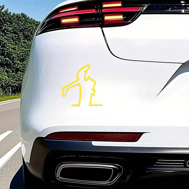 Creative Action Pose Design Vinyl Stickers Waterproof Pvc Cars Motorcycles Decorations Reflective Strong Adhesive Decals
