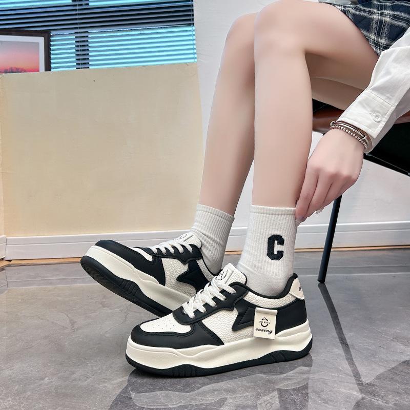 White Shoes for Women  Spring New Student Korean Style Ins Trendy All-Match Thick Bottom Board Shoes Spring and Autumn Casual Shoes Q5902
