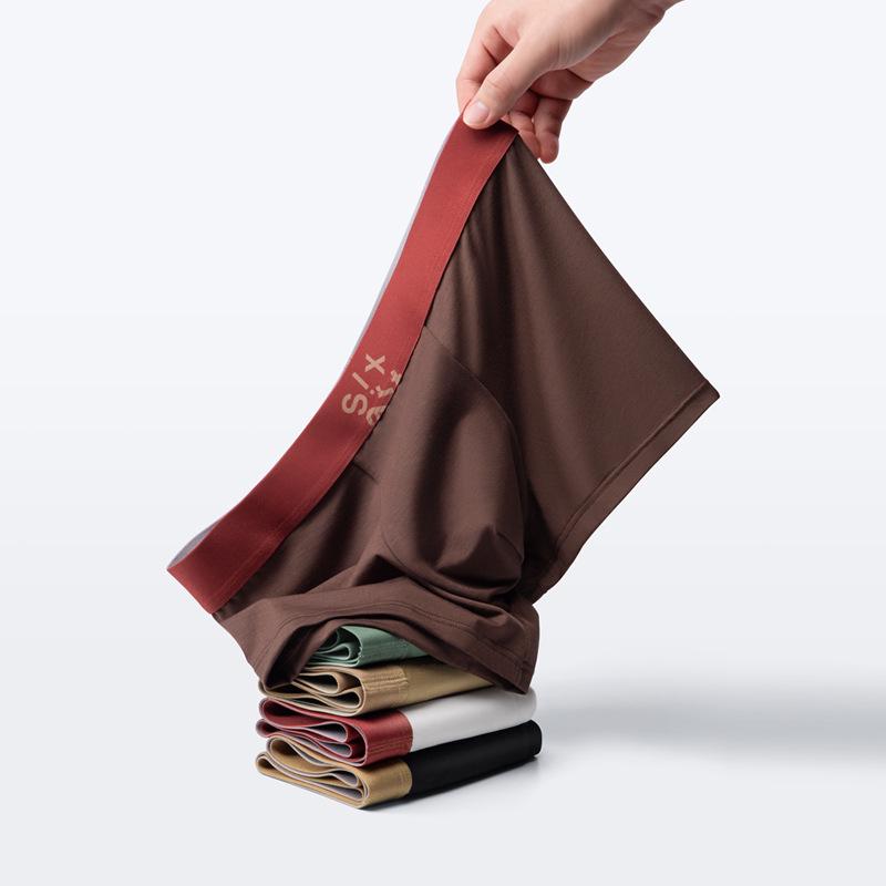 

New Modal Seamless Men s Boxer Briefs: Breathable Comfort with a Trendy Mid-Rise Fit for Teens XL