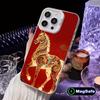 Golden Horse Year Mobile Phone Case for iPhone 17 16 15 14 13 12 11 X XR XS 8 7 Air Pro Max Plus White Translucent Cover