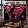 Fantasy Magic Theme Throw Blanket Custom Name Text Personalized Blanket Soft Cozy Blanket for Home Sofa Bed