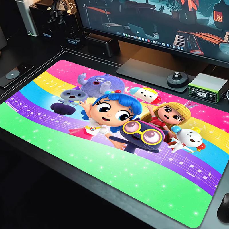 True and the Rainbow Kingdom Farbiges Mauspads Großes Gaming-Tischkissen Rutschfestes Laptop-Tablet Großes Mauspads XXL Matte Mini-PC Spielmatte Mit Verriegeltem Rand
