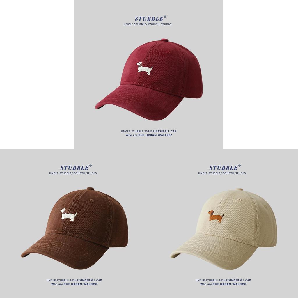 Original Design Corgi Embroidered Baseball Cap With Wide Brim For Sun Protection And Breathability