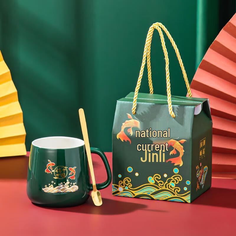 

HANDUNYOU National Trend Koi Glass Teacup Gift Set