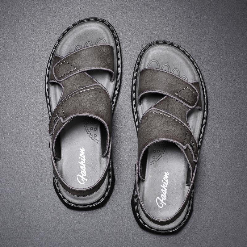 

Men s sandals summer 2025 new casual outdoor soft-soled non-slip outer wear driving beach slippers 44