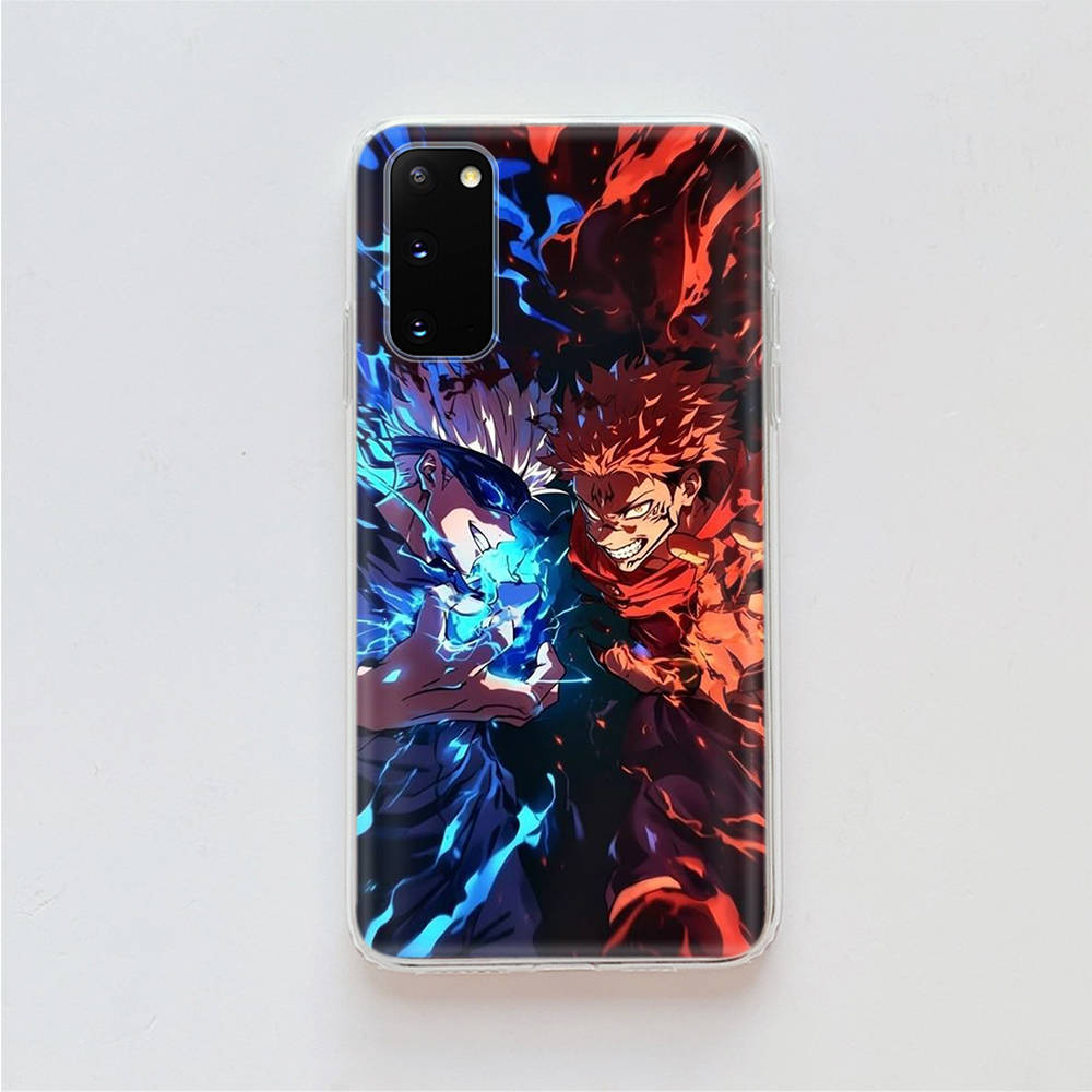 AD76 Jujutsu Kaisen Clear Case for Samsung A04 A14 A23 A34 A54 M23 M33 M52 M53 Realme 10 9 C30S C35 C55 VIVO Y02 Y21 Y33S Y51 X80 V25 Cover