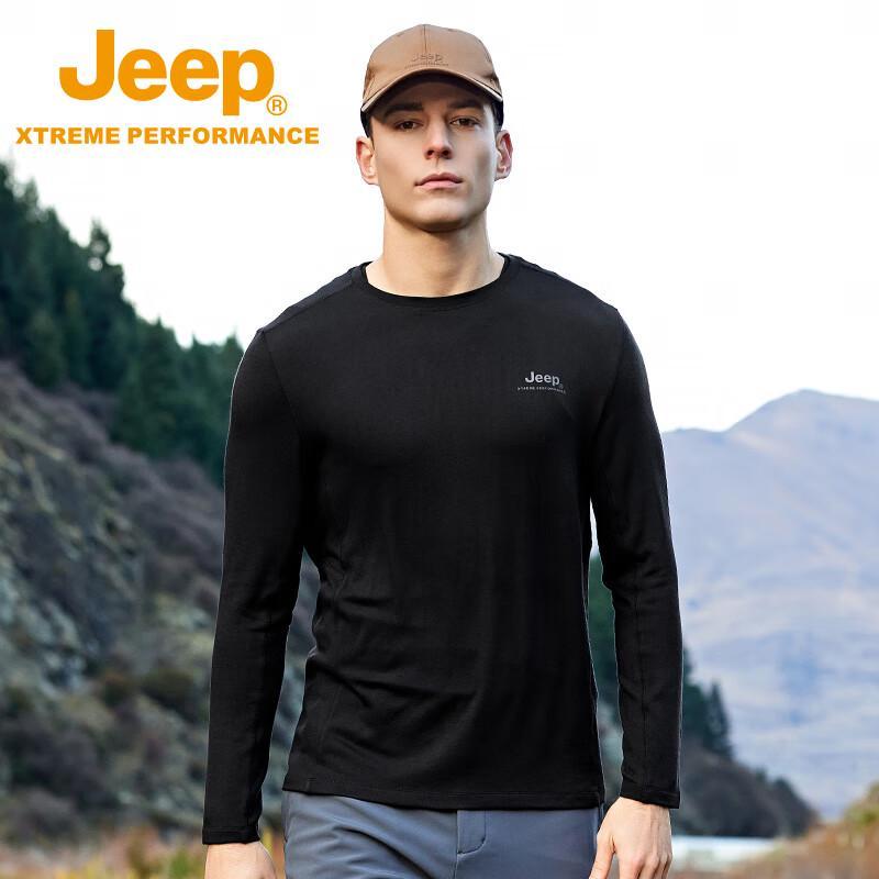 Jeep Men s Outdoor Warm Breathable Long-Sleeve T-Shirt 3XL