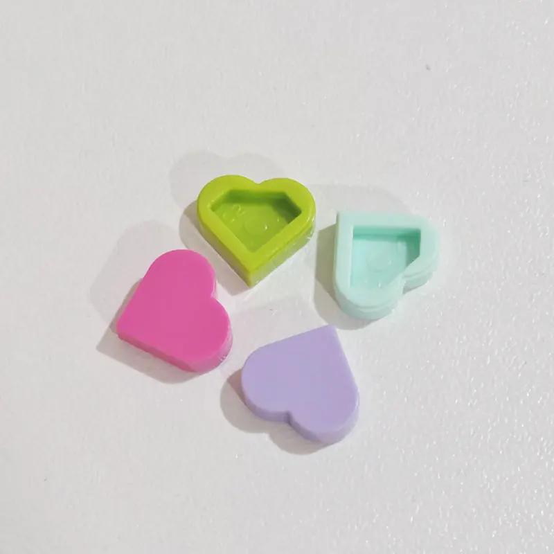 Non-Toxic Love Heart Shaped Small Building Blocks Part Moc 1X1 Smooth Bricks Mix Colors Diy Parts Compatible With Lego 39739