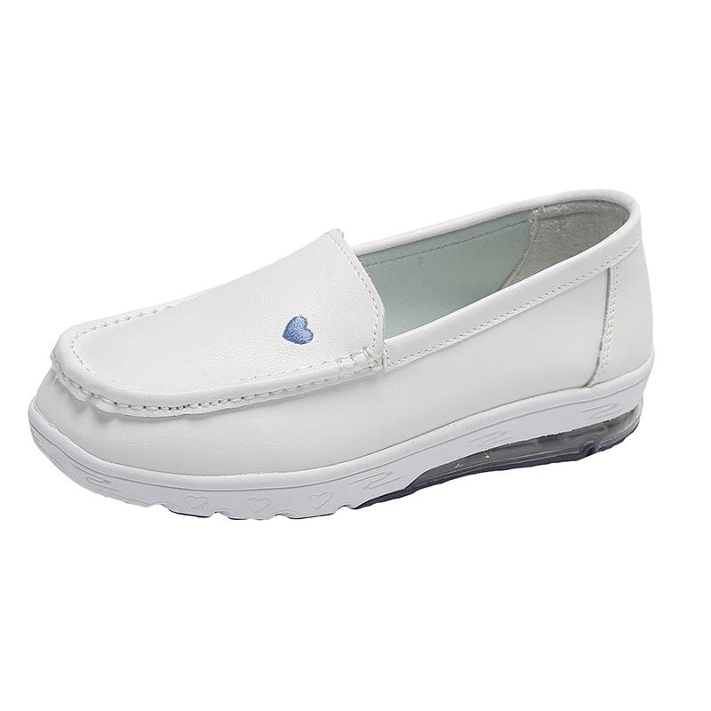 

Модные высококачественные женские мокасины 2024 года, удобные и универсальные рабочие туфли для медсестер, легкие дышащие женские туфли на плоской подошве Zapatos 41 зелёный