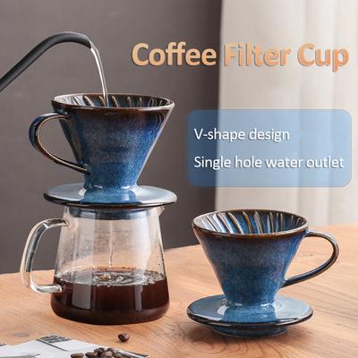 Keramický trychtýř ve tvaru V, kónický kelímek na kávový filtr, ruční příprava kávy, kelímek na kávový filtr, žáruvzdorný dripper na espresso, kávové příslušenství