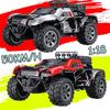 1:18 Vehicle 50 KM/H Red/Grey Remote Control Car High Speed RC Electric Truck Off-Road