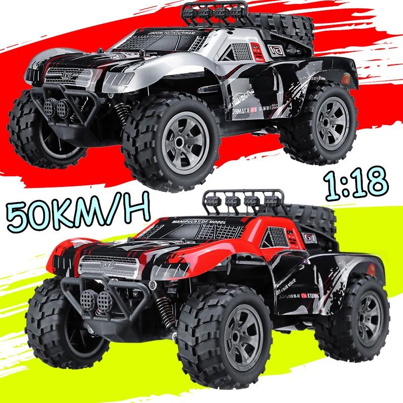 1:18 Vehicle 50 KM/H Red/Grey Remote Control Car High Speed RC Electric Truck Off-Road