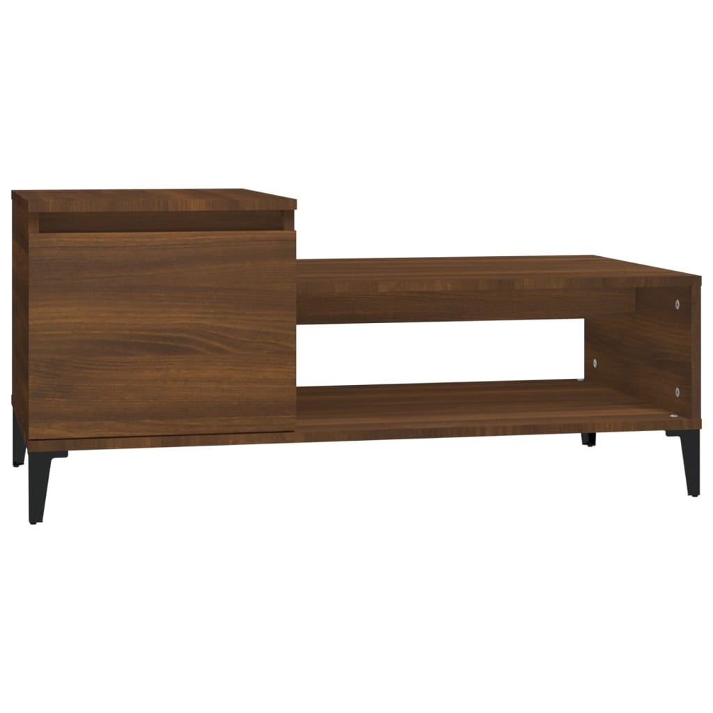 Coffee Table in Brown Oak Look 100 x 50 x 45 cm Engineered Wood