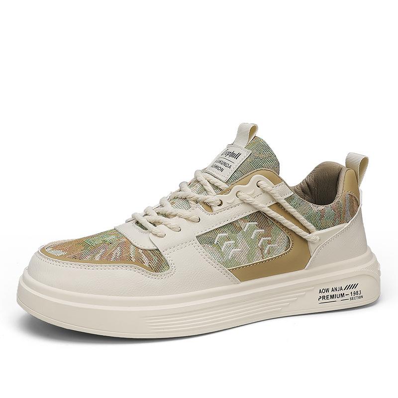 Pánské boty Guochao Kontrastní barva Plochá základová deska Design boty Harajuku Mládežnická sportovní obuv