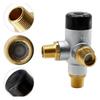 Brass Thermostatic Valve 1/2Inch 3 Way Control Temperature Regulation Thermostatic Mixing Valve For RV Water Heaters Temperature