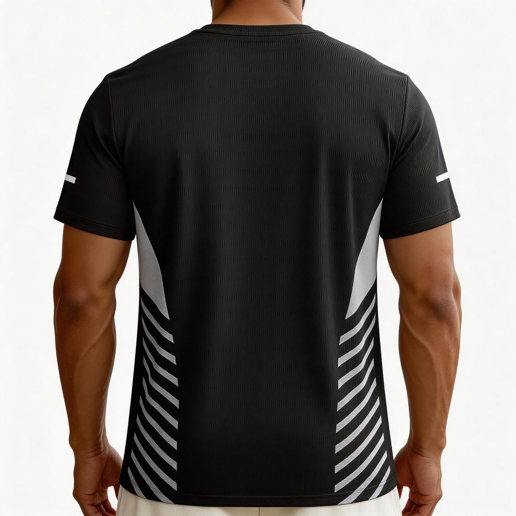 Camiseta de Malla de Seda Helada de Manga Corta para Hombre Secado Rápido Transpirable Ligera Deportiva Gimnasio Entrenamiento Top Cuello Redondo Ajuste