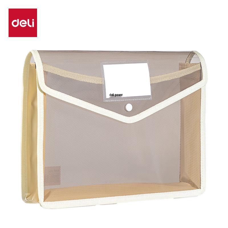 Deli Wide Opening PP Document Bag with Snap Button