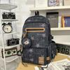 Schoolbag New Middle and High School Student Schoolbag Korean Version Casual Tie-dye Printed Backpack College Student Fashion Large-capacity Backpack