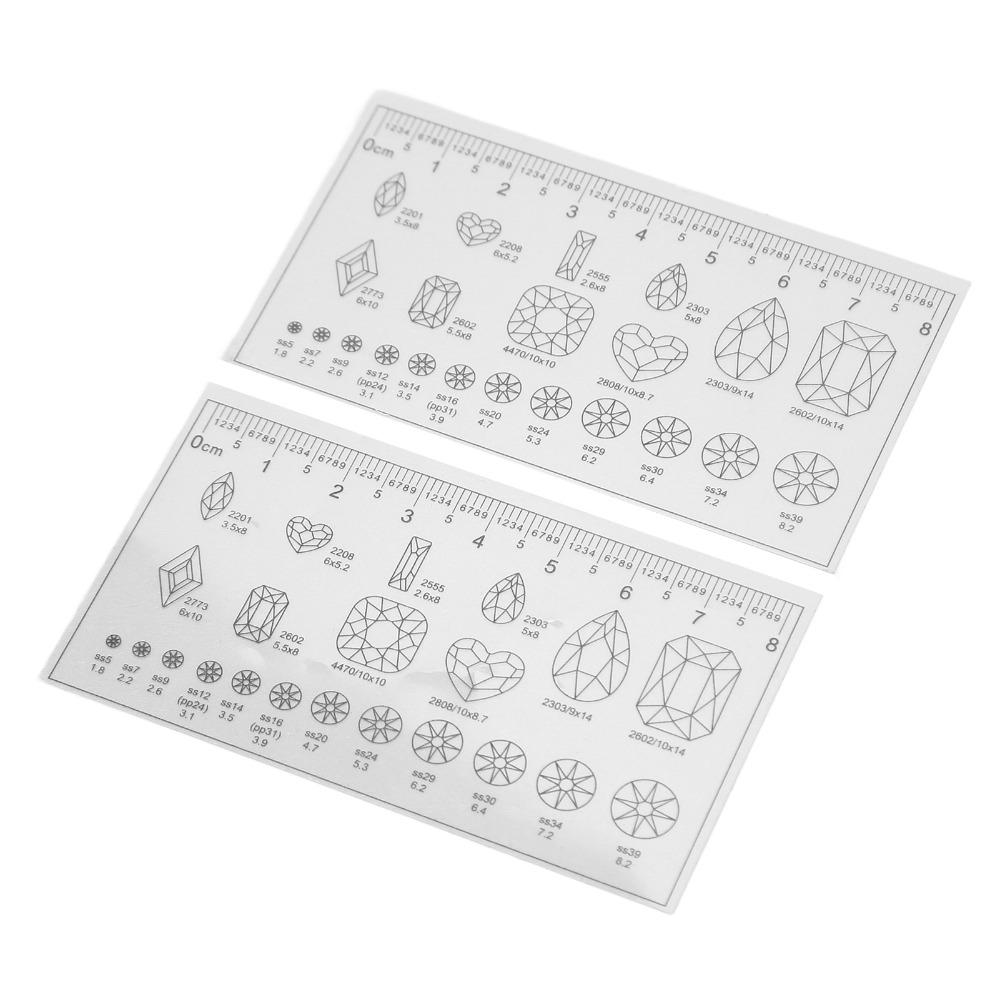 10pcs Ultra Thin Transparent Nail Ruler Soft Manicure Ruler Precision Nail Measuring Work