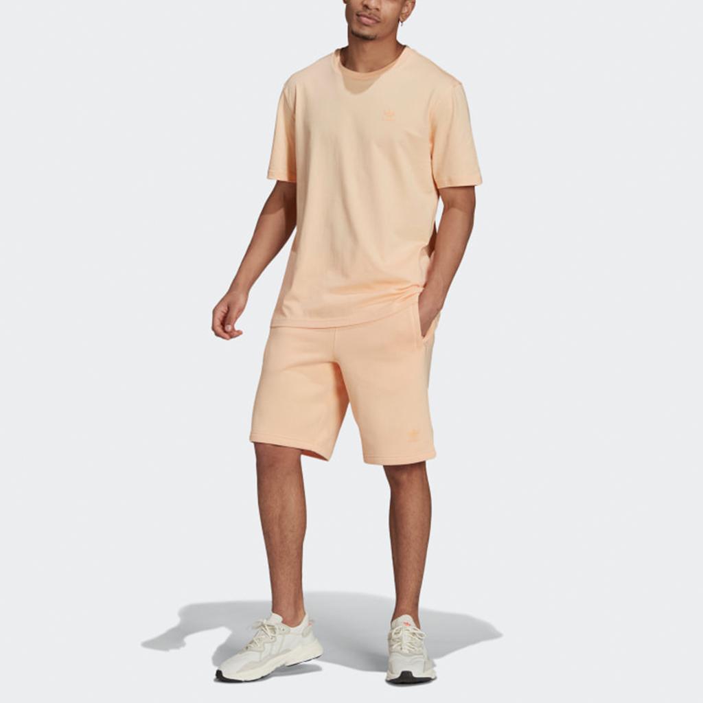 Adidas Originals T Shirts Men's Apricot Crew Neck Moderate Straight Fit H09131