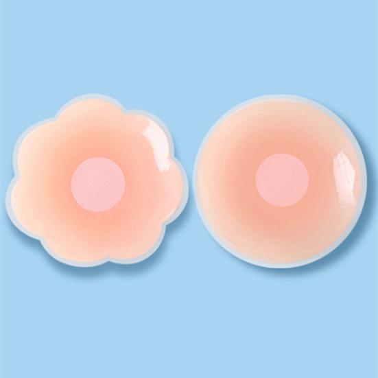 Invisible Nipple Covers for Women, Seamless Adhesive Silicone Nipple Pasties, Reusable Sticky Breast Petals