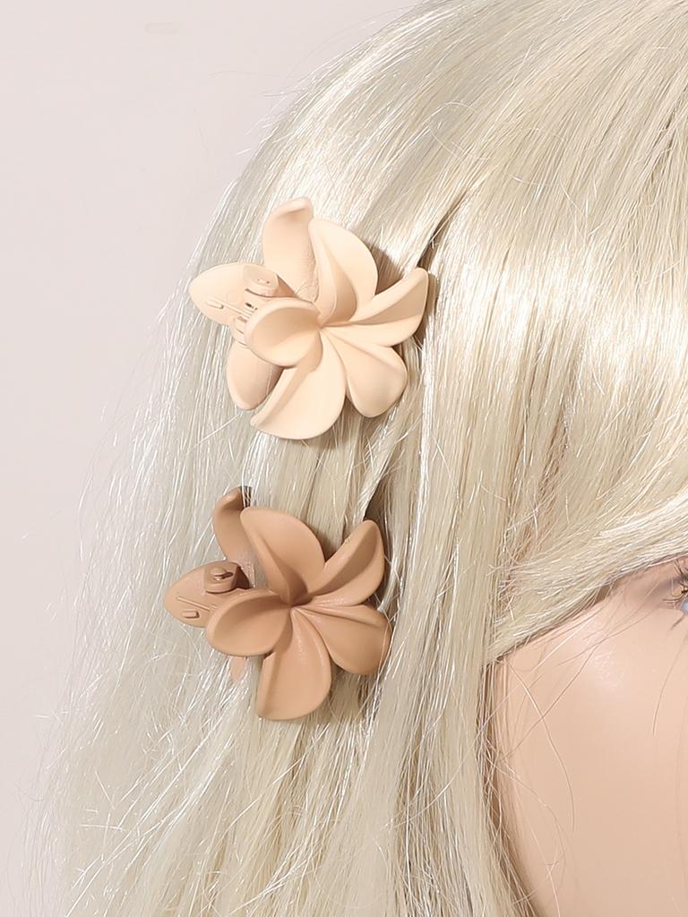 Nonslip Matte Flower Hair Claw Clips for Women Thick Thin Hair,Aesthetic Plumeria Hawaiian Accessories for Holiday Gifts