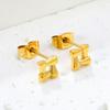 Small Minimalist Hollow Earrings For Healing Piercings Light Luxury Elegant And Delicate Ear Jewelry