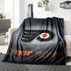 Name Custom Philadelphia Flyers Logo Print Flannel Blanket High Quality Warm Comfortable Cover for All Seasons Perfect for Gifts Home Decor