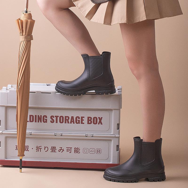 Women's new rain shoes boots outdoor work rubber shoes lightweight non-slip kitchen overshoes