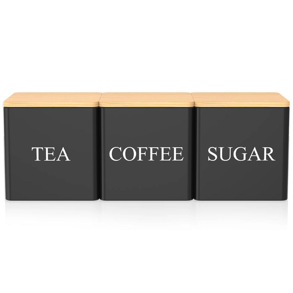 3pcs Coffee Bean Storage Tea Candy Cans, Perfect for Bar Supplies