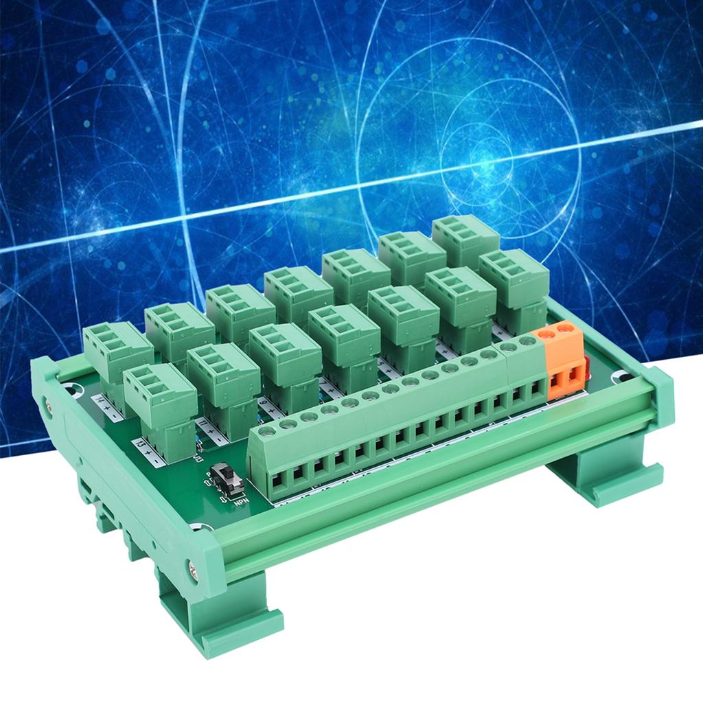 Bloco de terminais 3 fios 14 canais placa de captura trilho DIN interruptor controle NPN PNP KP14LGtherC