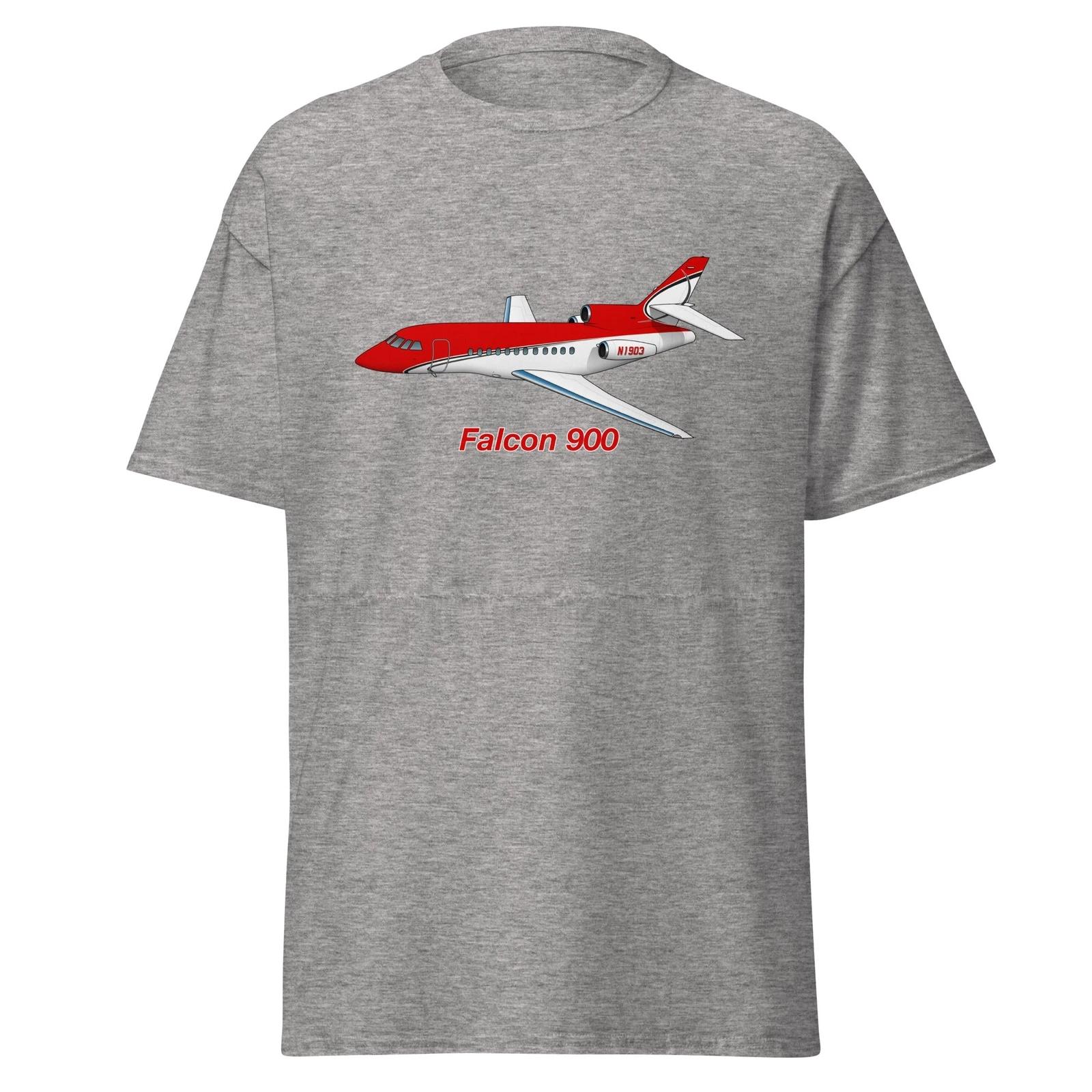

Dassault Falcon 900 Custom Airplane T-shirt - Add Your N# 3XL