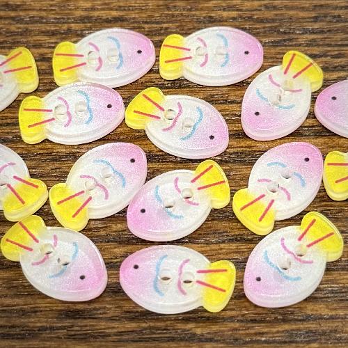 Cartoon Striped Plaid Star Button Korean Handmade Journal DIY Craft Sewing Accessory Clothes Apparel Sewing Supplies