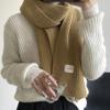 Korean Gentle Warm Scarf Women's Autumn and Winter Knitted Wool Solid Color Versatile Long Couple Scarf Student Trendy