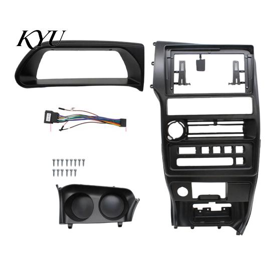 Replacement Dashboard Trim 9 Inch Car Radio Dash Fascia Kit for Lada Samara 2002-2014 Left High Strength ABS Plastic Hand Drive, Stereo Frame