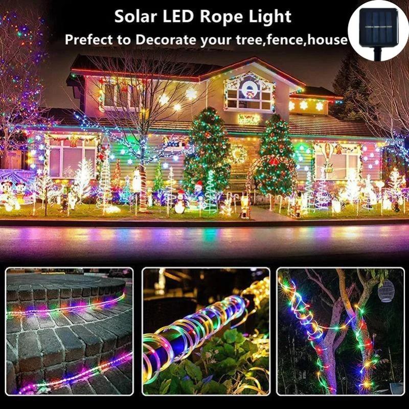 Holiday Christmas Fairy Lights Solar Powered Waterproof LED String Lights Outdoor for Garden Wedding Party Decoration