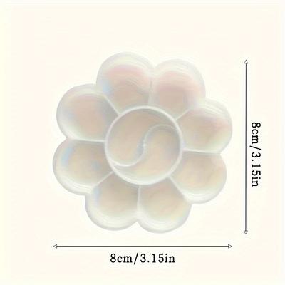 Set de 50 Paletas de Plástico Mini con Forma de Flor, Ideal para Mezclar Pintura Acuarela, Acrílica y Gouache, Suministros de Arte Portátiles