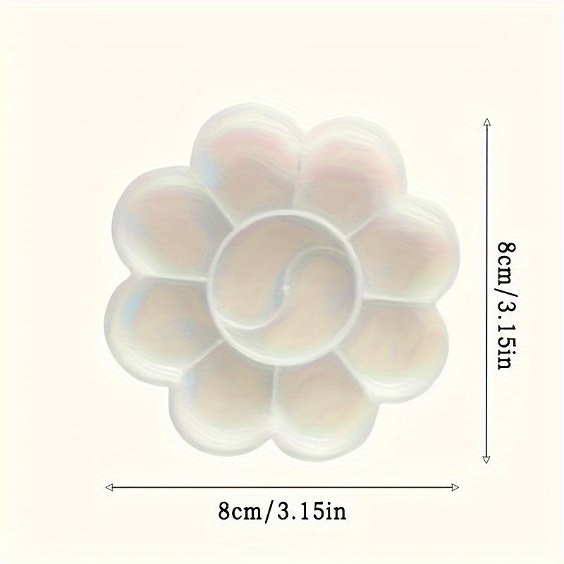 50pcs Mini Flower-Shaped Plastic Palette Set, Ideal for Watercolor, Acrylic & Gouache Paint Mixing, Durable Material, Portable Art Supplies