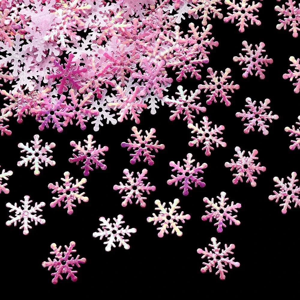 2CM Christmas Decorative Snowflake Wedding Party Throwing Confetti DIY Fake Snowflake Christmas Accessories Materials 300pcs