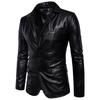 Men's Plus Size Spring/Autumn 2019 Motorcycle Leather Jacket B011
