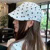 Adjustable Sun Hat Wide Brim Casual Hat Retro Polka Dot Baseball Cap  For Women Men