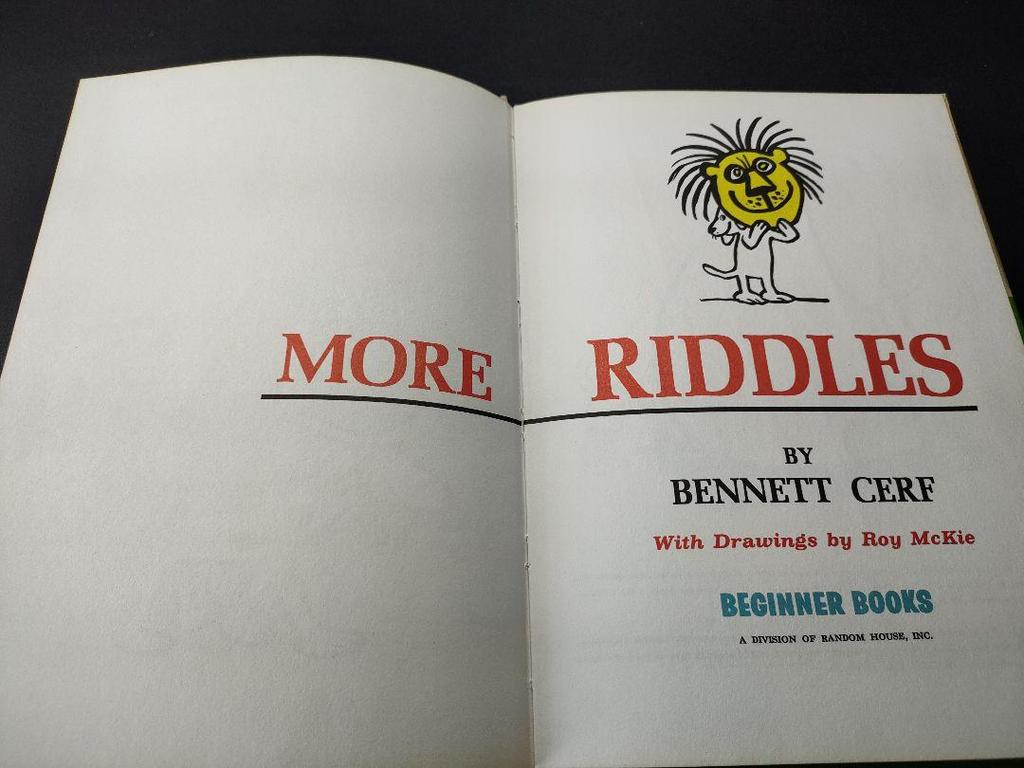 [USED] More Riddles by Bennett Cerf, Hardcover, English, Children's Book