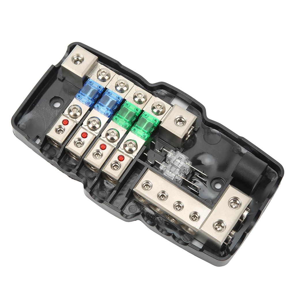 Fused Power Distribution Block 4 Way Distribution Fit for Cars Campervans Trucks Trailer UTV Boats