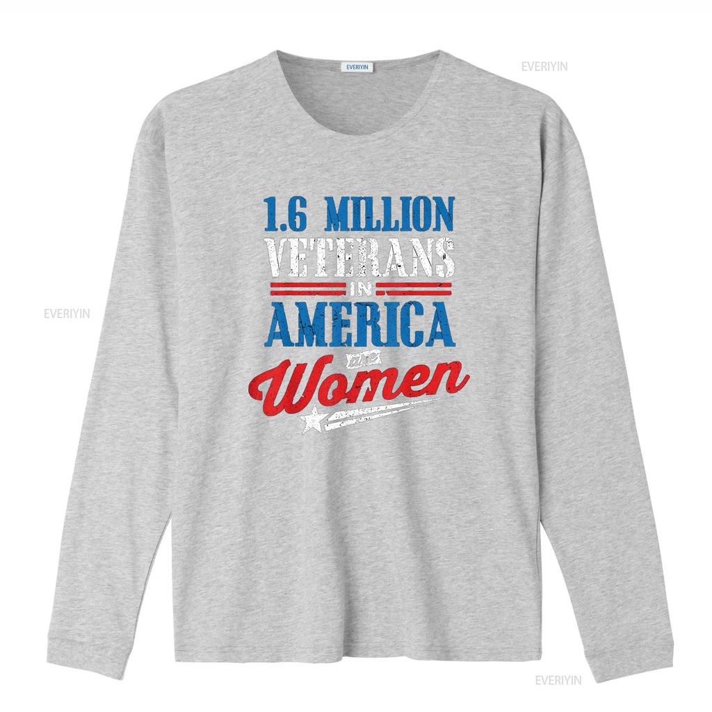 1 6 Million Female Veteran Women Veterans Day T Shirt Vintage Washed Casual Homme Breathable Streetwear Versatile Unisex